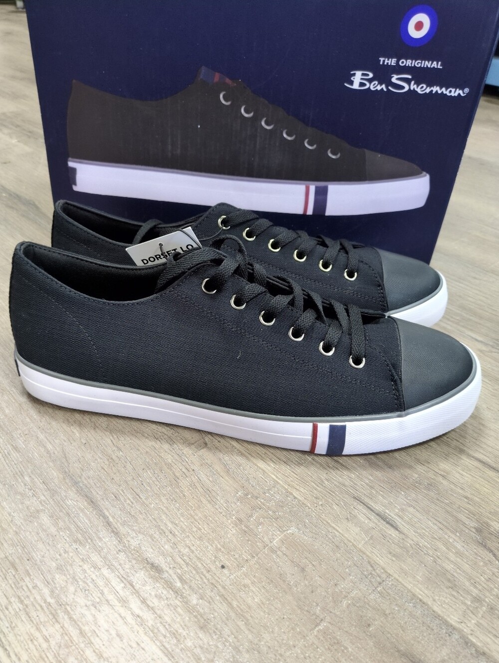 NIB Ben Sherman Men's Dorset Lo  Black Sneakers Various Sizes